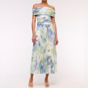 Giselle Drop-Waist Mesh Maxi Dress